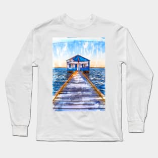 Lake Jetty To Cabin USA Long Sleeve T-Shirt